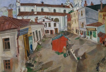  rain - Marché à Vitebsk contemporain Marc Chagall